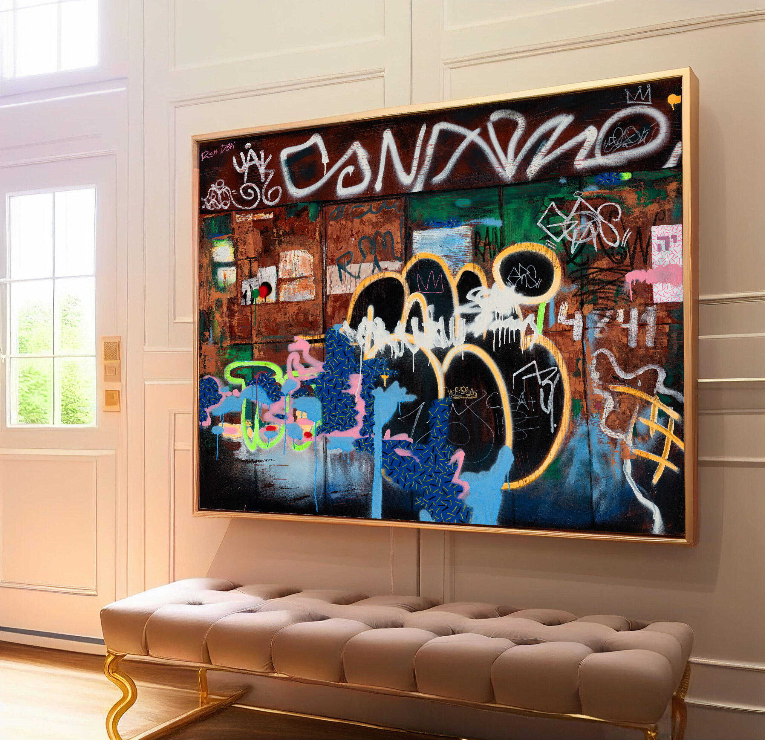 Modern street art for high end home decor and interior design