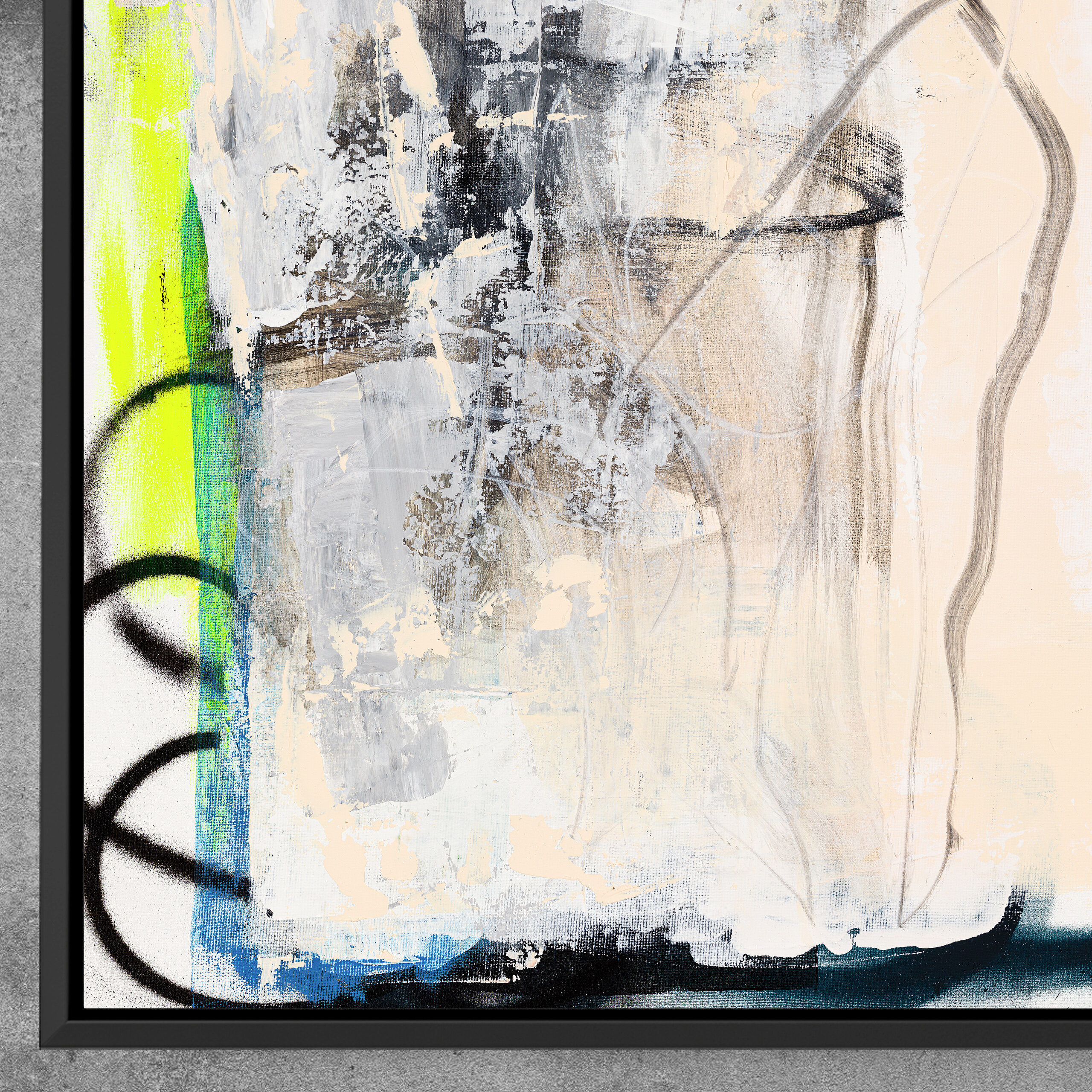 Light toned abstract painting for modern wall decor