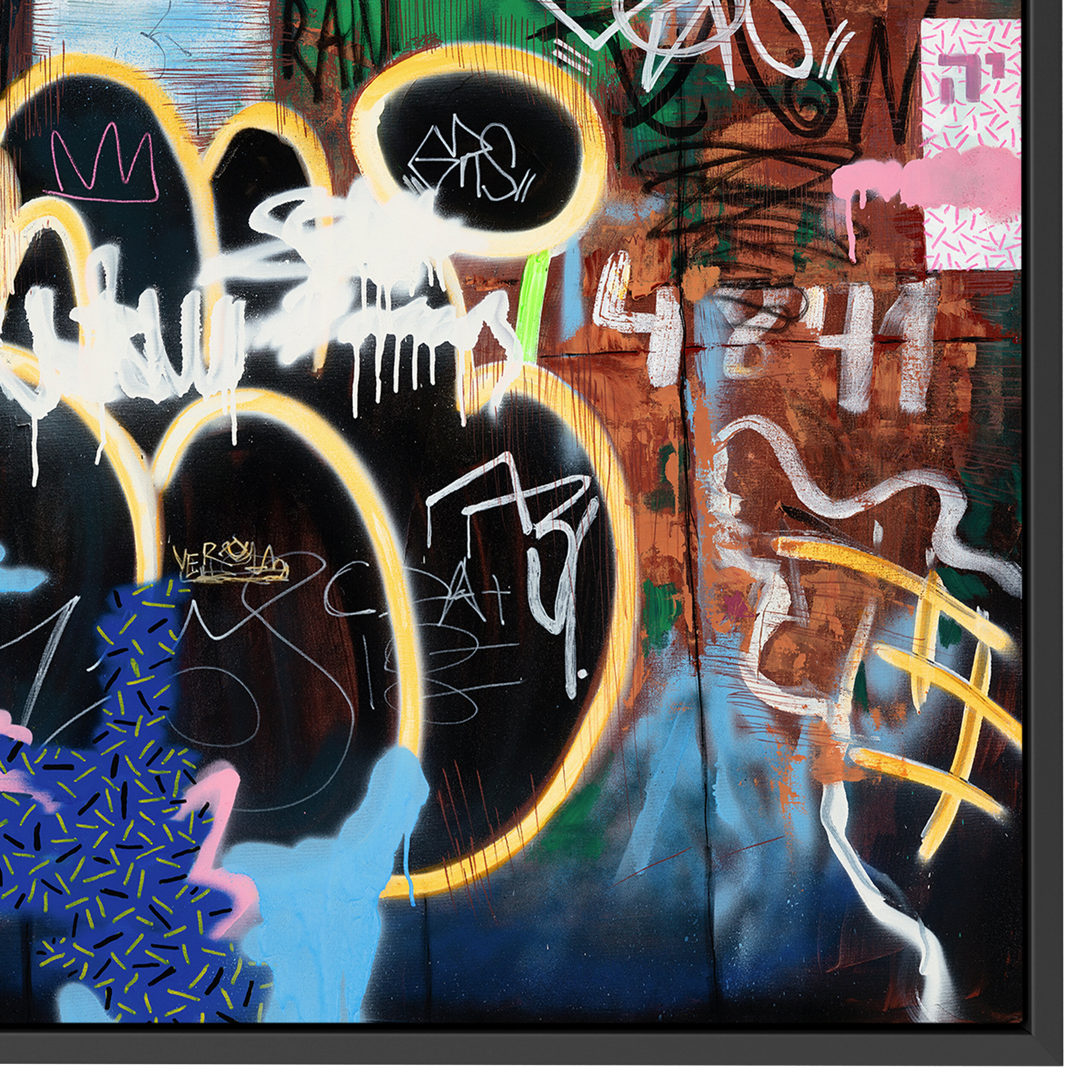 Contemporary street art for home decor, Rust tones. Modern art